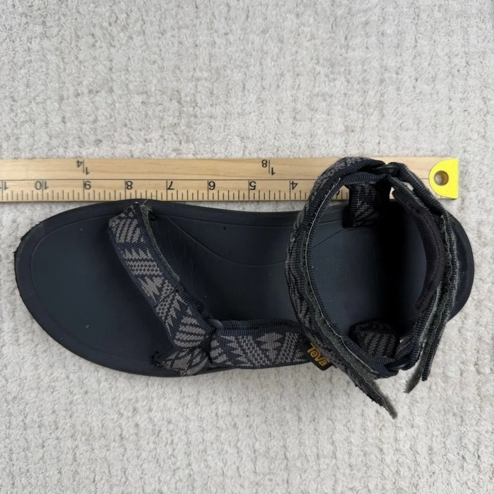 Teva Hurricane XLT2 Mens 8 Sandals Black Grey Geometric Strappy Hiking Sport